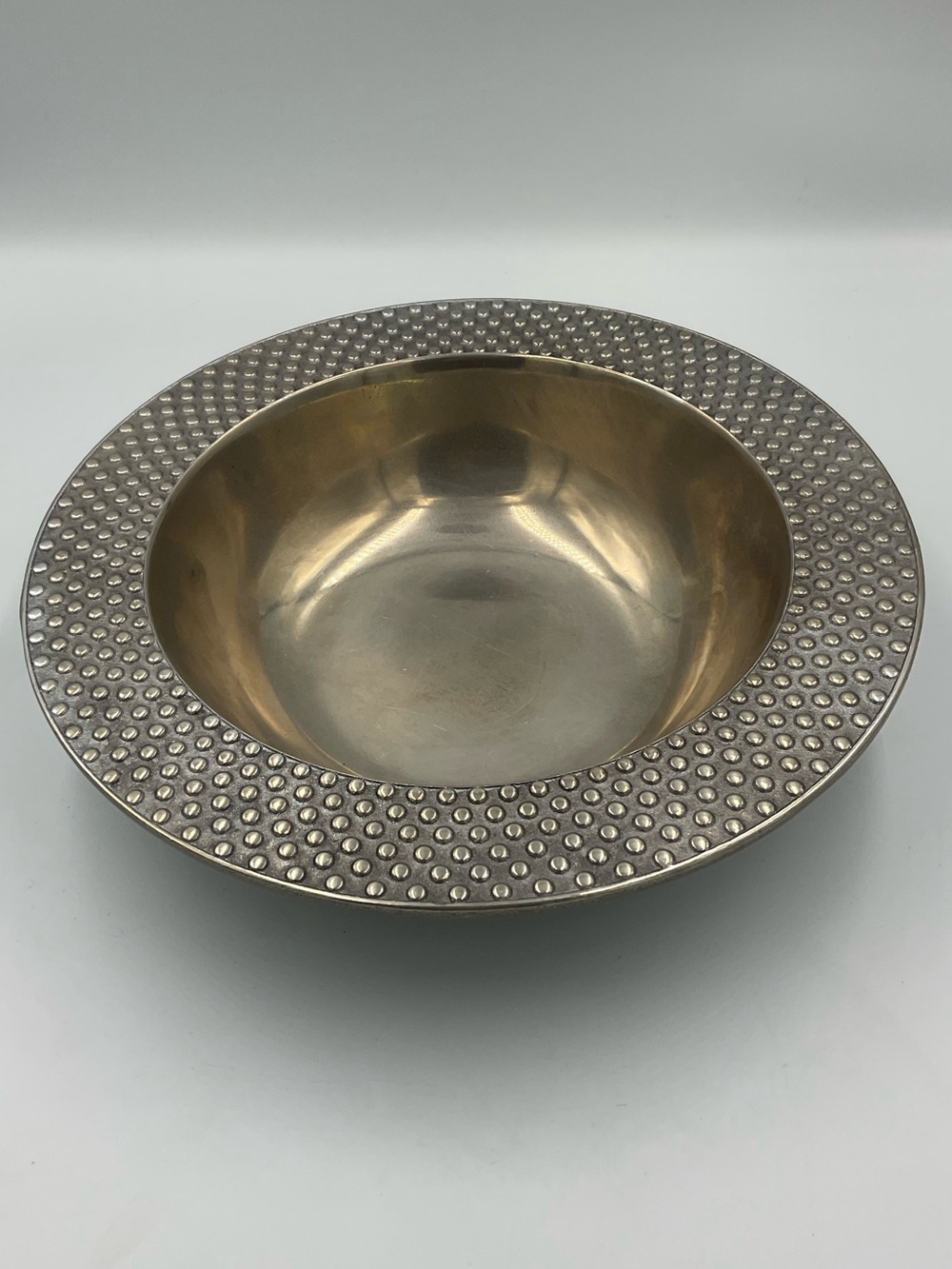 Vintage Wilton Armetale "Polka" Pewter Serving Bowl